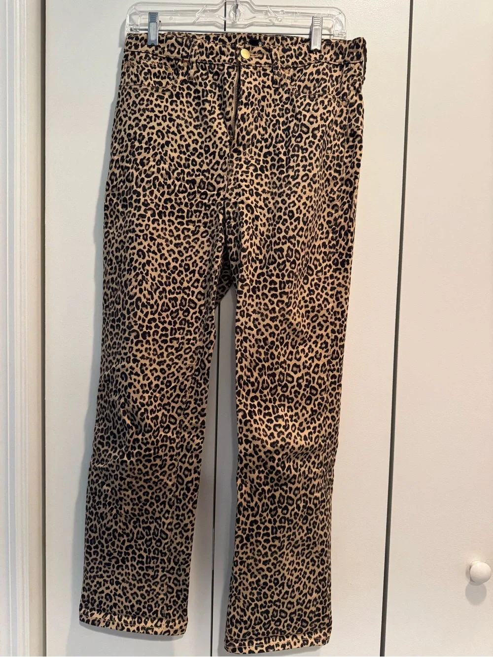 J. Crew Leopard Print Pants in Tan and Black